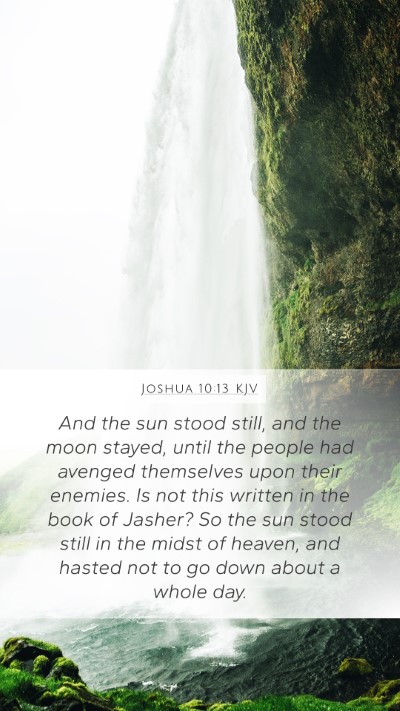 Joshua 10:13 KJV Bible Verse Image