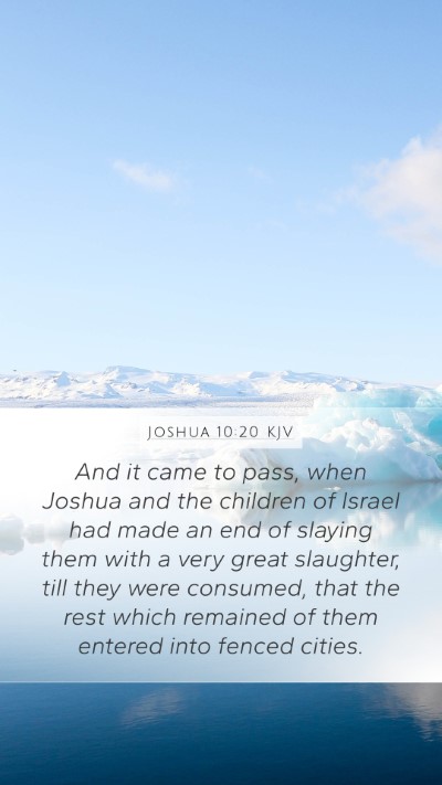 Joshua 10:20 KJV Bible Verse Image