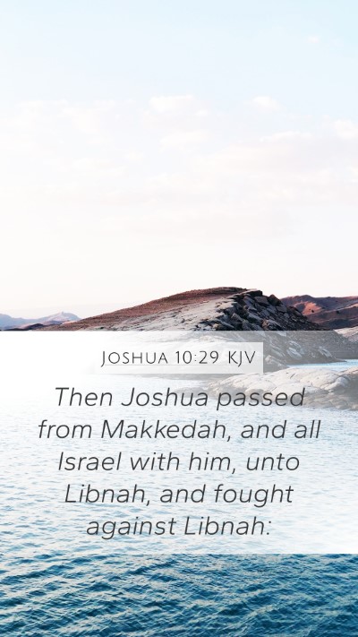 Joshua 10:29 KJV Bible Verse Image
