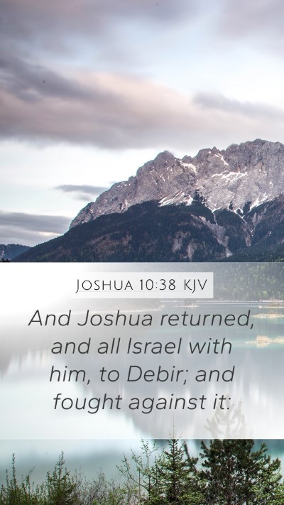 Joshua 10:38 KJV Bible Verse Image
