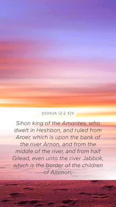 Joshua 12:2 KJV Bible Verse Image
