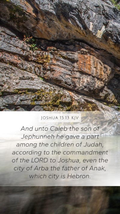 Joshua 15:13 KJV Bible Verse Image