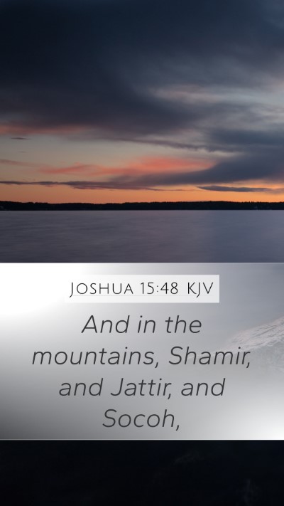 Joshua 15:48 KJV Bible Verse Image