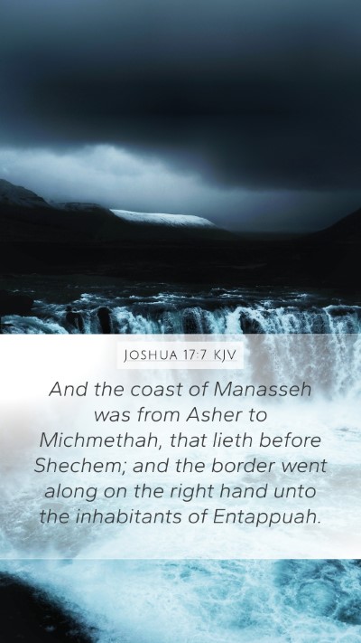 Joshua 17:7 KJV Bible Verse Image