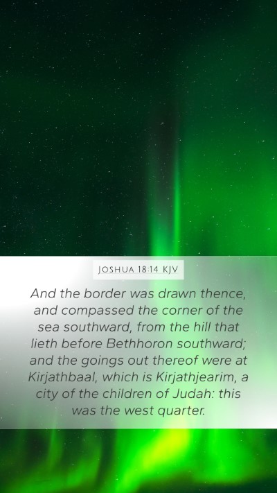 Joshua 18:14 KJV Bible Verse Image