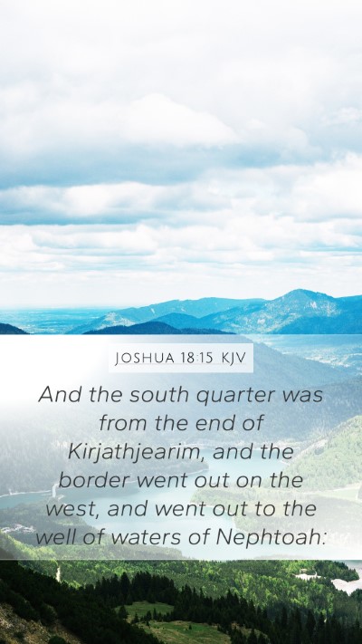 Joshua 18:15 KJV Bible Verse Image