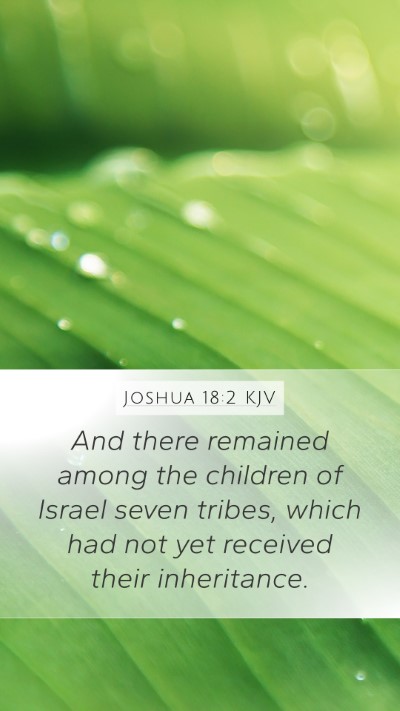 Joshua 18:2 KJV Mobile Phone Wallpaper - And there remained among the children of Israel - Mobile Bible Verse Wallpaper