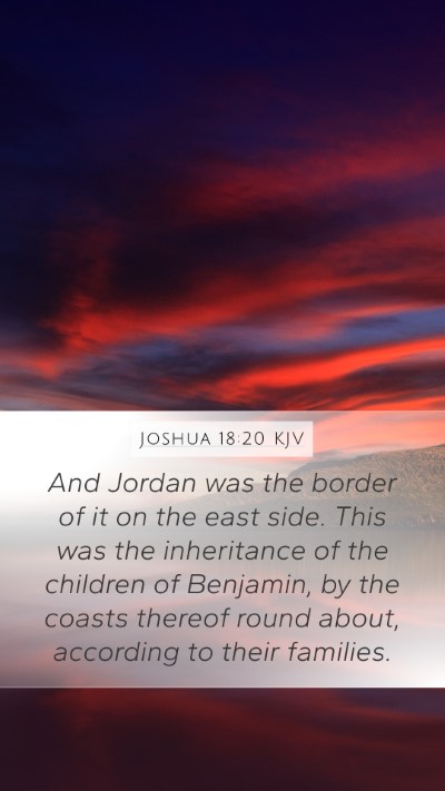 Joshua 18:20 KJV Mobile Phone Wallpaper - And Jordan was the border of it on the east side. - Mobile Bible Verse Wallpaper