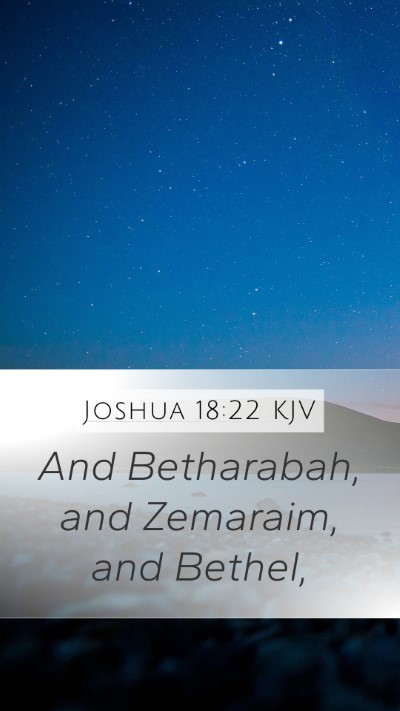 Joshua 18:22 KJV Bible Verse Image
