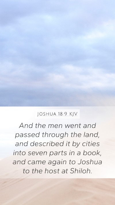 Joshua 18:9 KJV Bible Verse Image