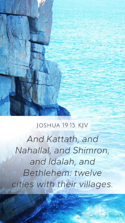 Joshua 19:15 KJV Bible Verse Image