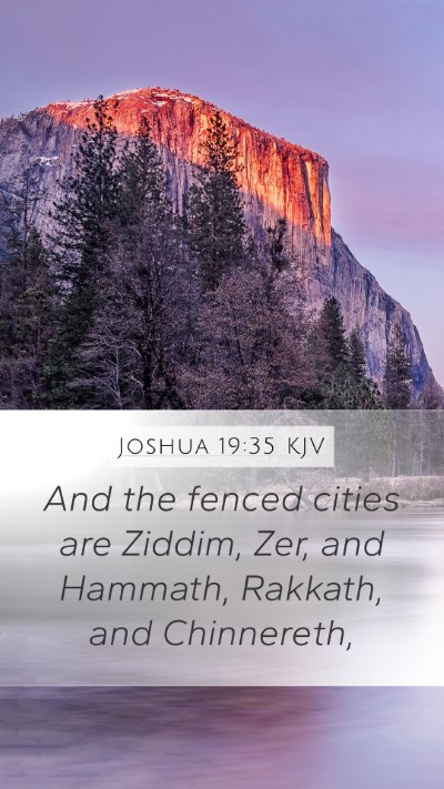 Joshua 19:35 KJV Bible Verse Image