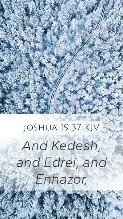 Joshua 19:37 KJV Bible Verse Image
