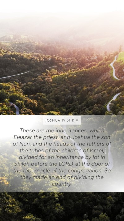 Joshua 19:51 KJV Bible Verse Image