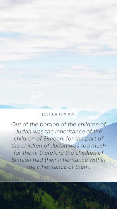 Joshua 19:9 KJV Bible Verse Image