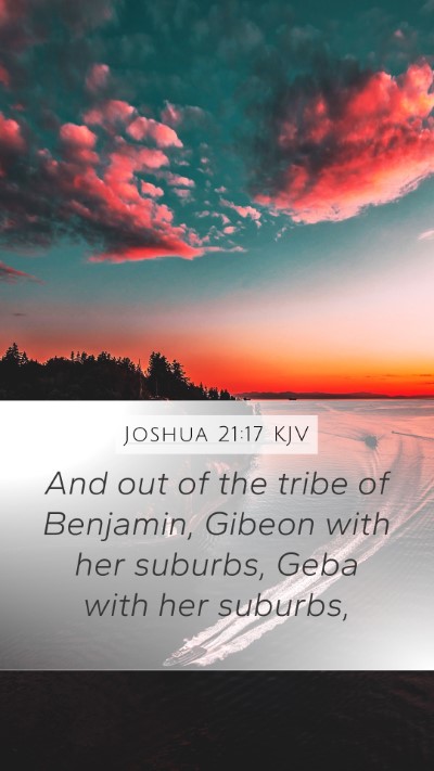 Joshua 21:17 KJV Bible Verse Image