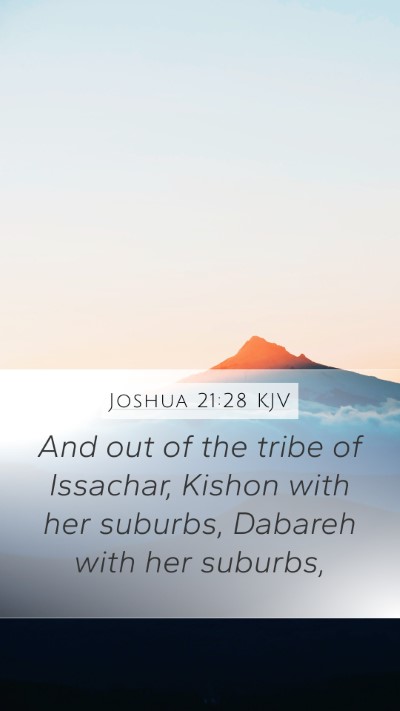 Joshua 21:28 KJV Bible Verse Image