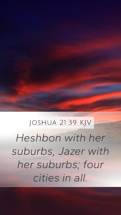 Joshua 21:39 KJV Bible Verse Image