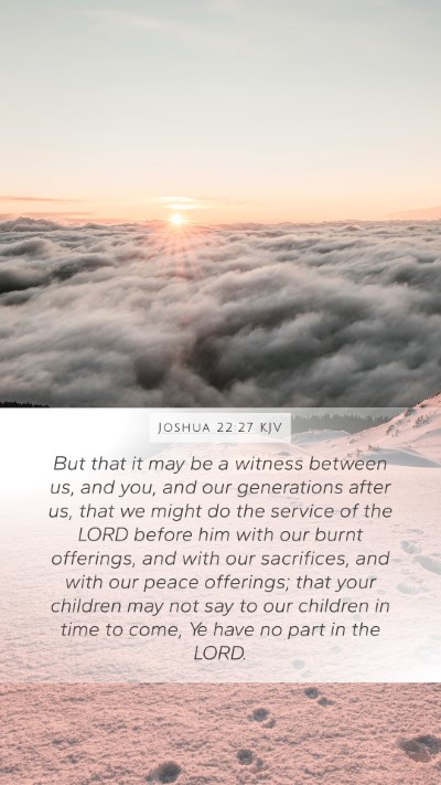 Joshua 22:27 KJV Bible Verse Image