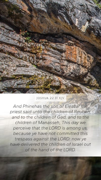 Joshua 22:31 KJV Bible Verse Image
