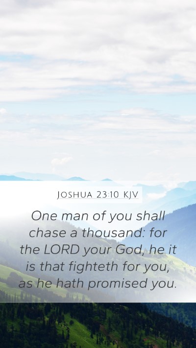Joshua 23:10 KJV Bible Verse Image