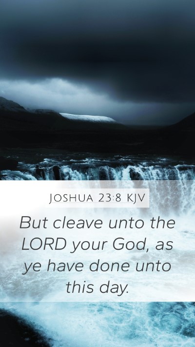 Joshua 23:8 KJV Bible Verse Image