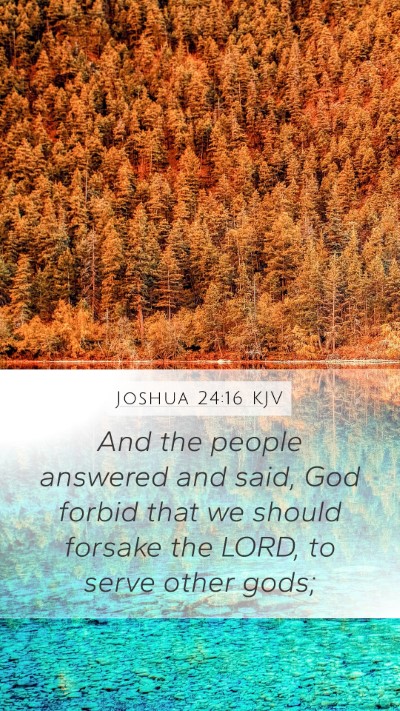 Joshua 24:16 KJV Bible Verse Image