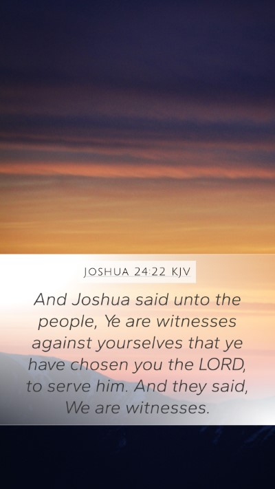 Joshua 24:22 KJV Bible Verse Image