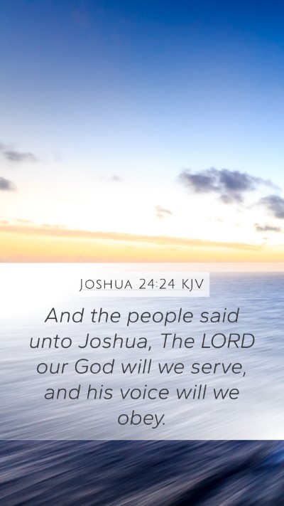 Joshua 24:24 KJV Bible Verse Image
