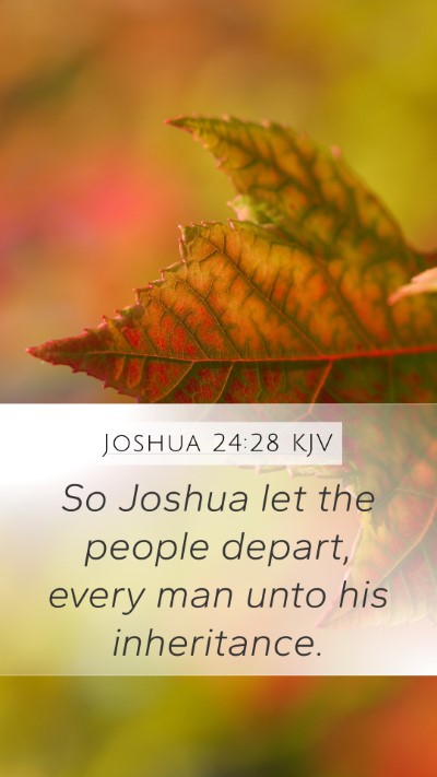 Joshua 24:28 KJV Bible Verse Image