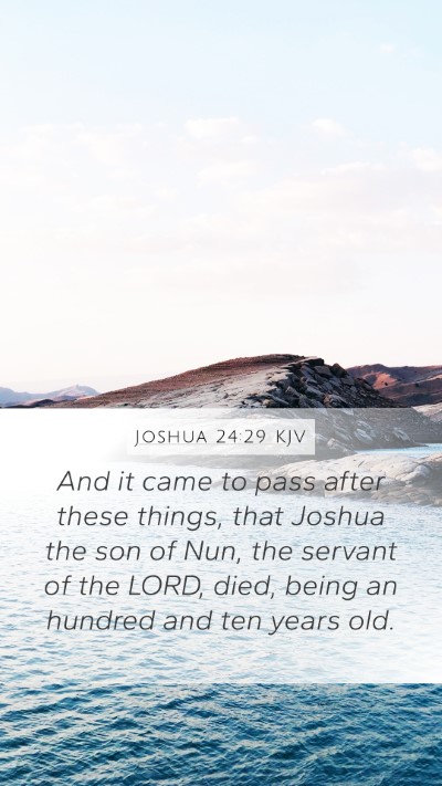 Joshua 24:29 KJV Bible Verse Image