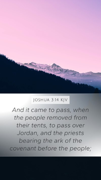 Joshua 3:14 KJV Bible Verse Image