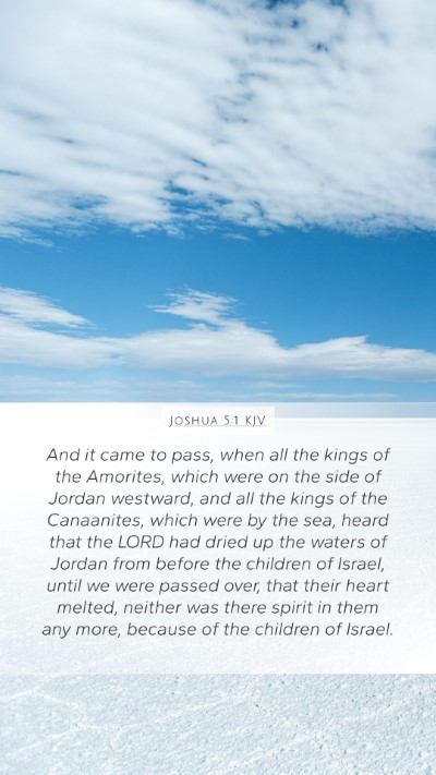 Joshua 5:1 KJV Mobile Phone Wallpaper - And it came to pass, when all the kings of the - Mobile Bible Verse Wallpaper