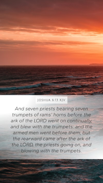 Joshua 6:13 KJV Bible Verse Image
