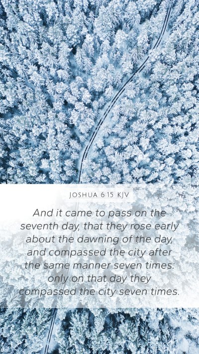 Joshua 6:15 KJV Bible Verse Image