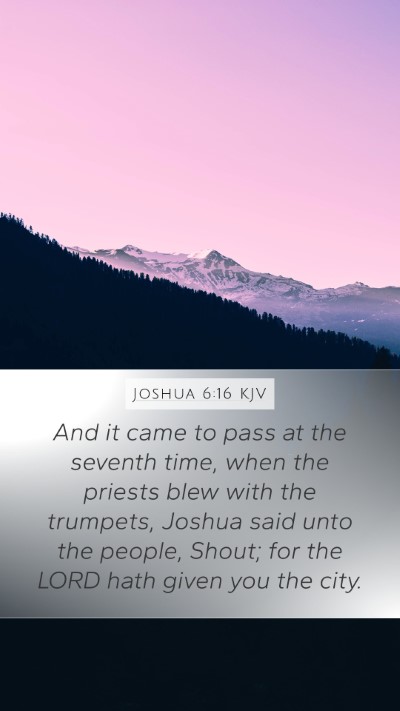 Joshua 6:16 KJV Bible Verse Image