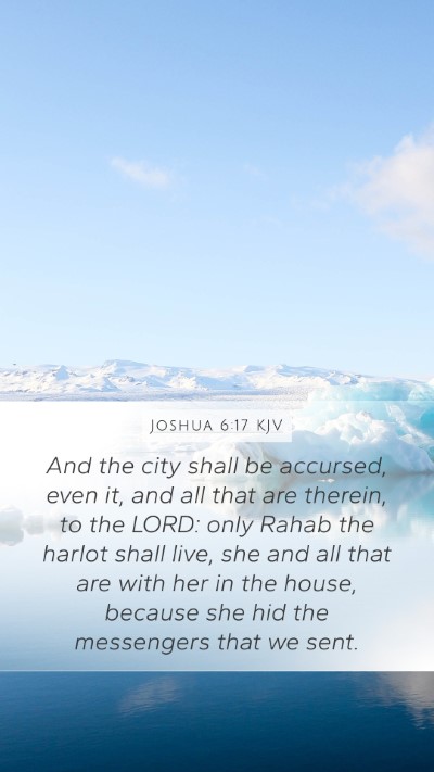 Joshua 6:17 KJV Bible Verse Image