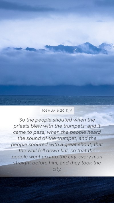 Joshua 6:20 KJV Bible Verse Image
