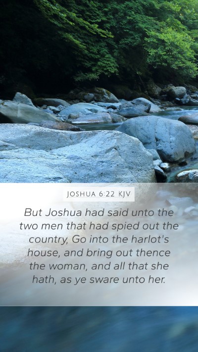 Joshua 6:22 KJV Bible Verse Image