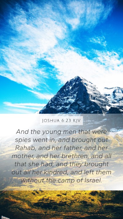 Joshua 6:23 KJV Bible Verse Image