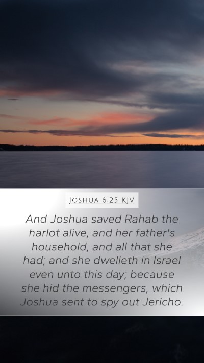 Joshua 6:25 KJV Bible Verse Image
