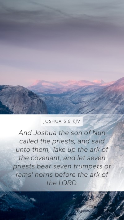 Joshua 6:6 KJV Bible Verse Image