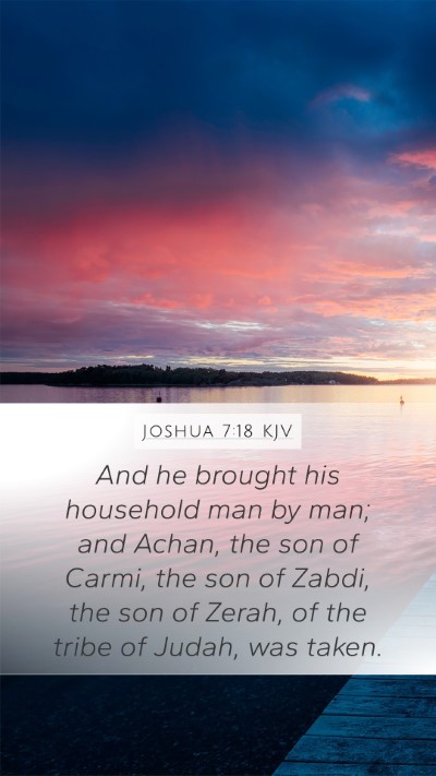 Joshua 7:18 KJV Bible Verse Image