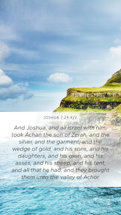 Joshua 7:24 KJV Bible Verse Image