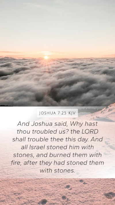 Joshua 7:25 KJV Bible Verse Image