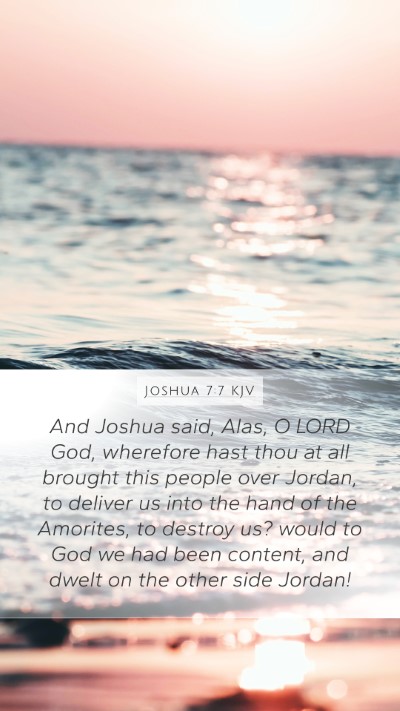 Joshua 7:7 KJV Bible Verse Image