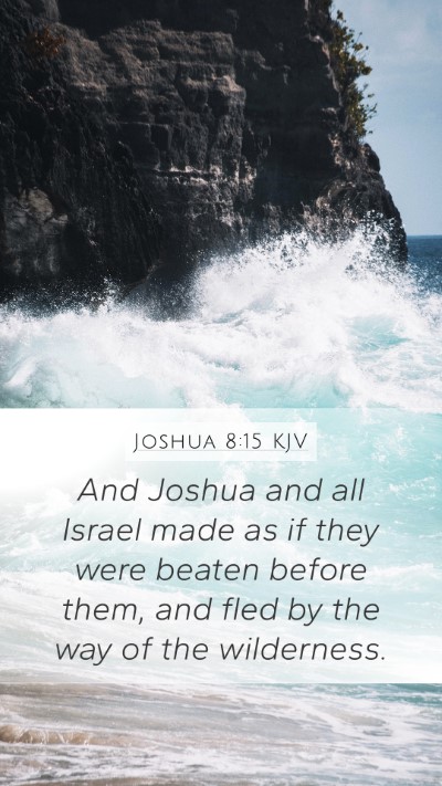 Joshua 8:15 KJV Bible Verse Image