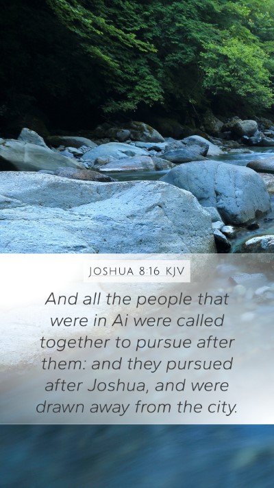 Joshua 8:16 KJV Bible Verse Image