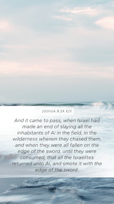 Joshua 8:24 KJV Bible Verse Image