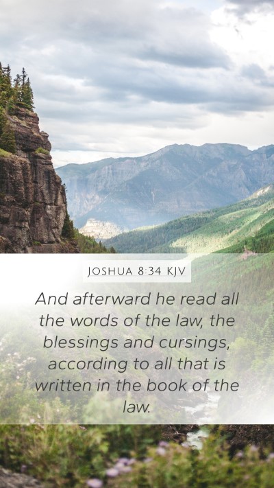 Joshua 8:34 KJV Bible Verse Image